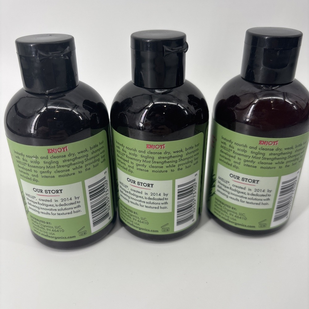 Lot of 3 NEW Mielle Organics Rosemary Mint Strengthening Shampoo‎ Travel Size - Picture 4 of 6